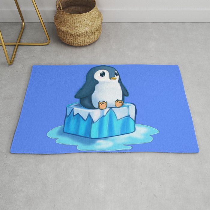 Penguin on Ice Rug