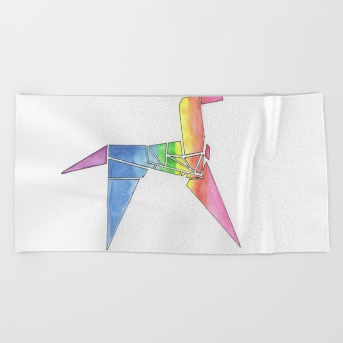 Origami Unicorn - Blade Runner Beach Towel