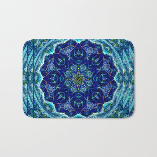 Summer Night Fireflies Bath Mat