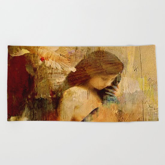 The message of Marie de Magdala Beach Towel