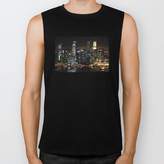 Night in the city Biker Tank
