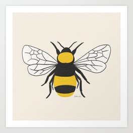 Honey Bumble Bee Art Print