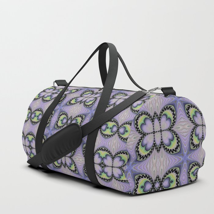 The Lavender Butterfly Abstract Geometric Digital Art  Duffle Bag