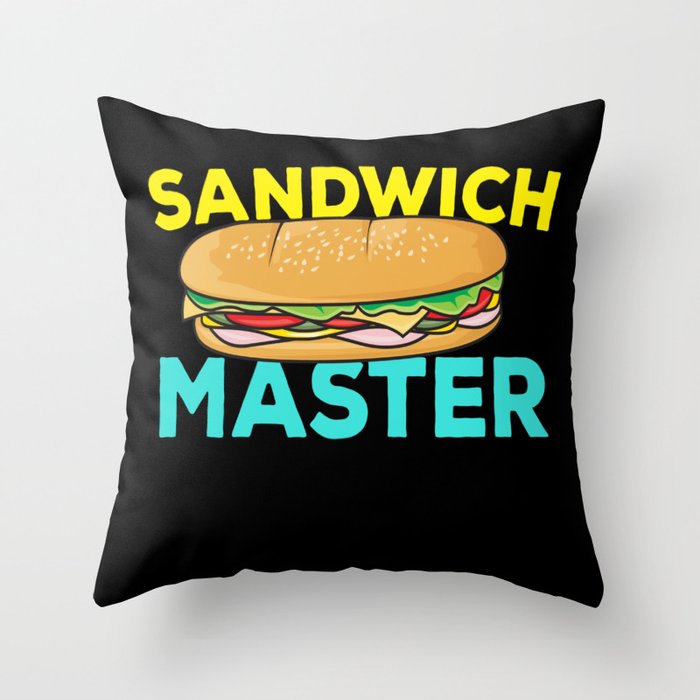 Sandwich Master Fast Food Throw Pillow