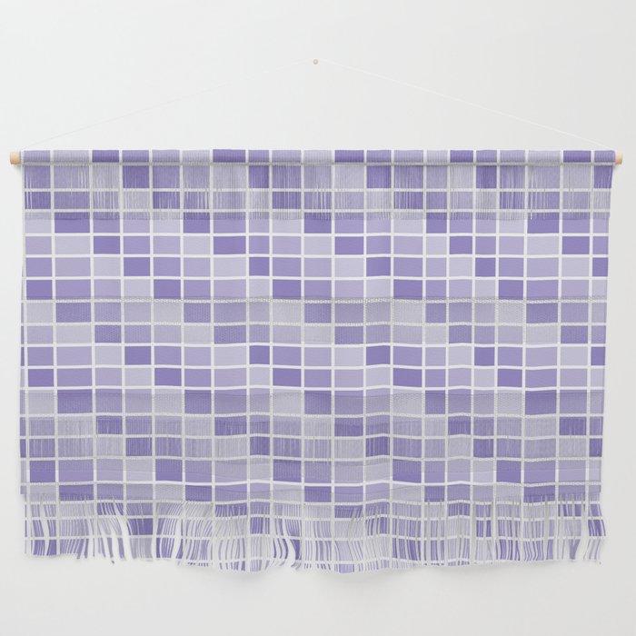 Four Shades of Lavender Squares Wall Hanging