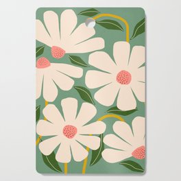 Wild Daisies - green Cutting Board