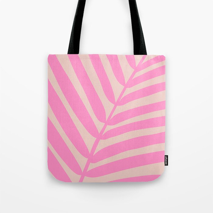 Peach And Pink Palm Leaf Tote Bag