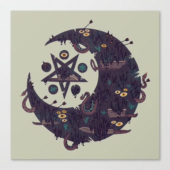 The Dark Moon Compels You to Fuck Shit Up Canvas Print