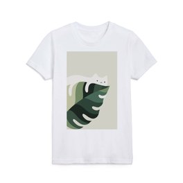 Cat and Plant 12C Kids T Shirt