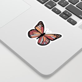Multicolour Butterfly Sticker