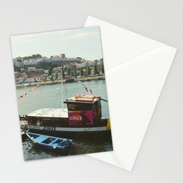 Rabelo boat Douro river | Authentic portuguese ship | Ribeira Porto Portugal Stationery Card