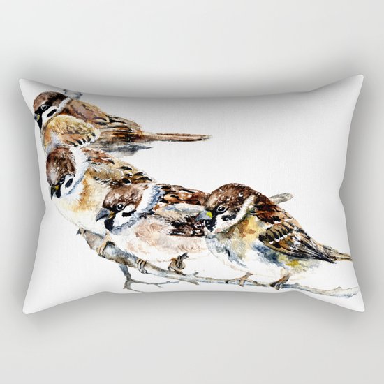 Sparrows Rectangular Pillow