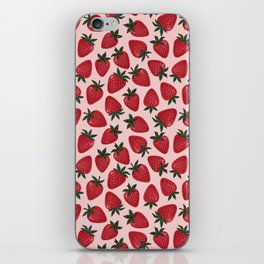 Gouache Strawberry in Pink iPhone Skin