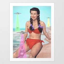 Abductions on the Beach Art Print