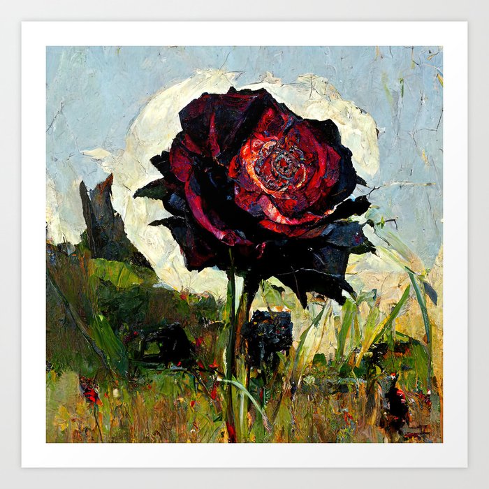 Black Rose Immortal Art Print