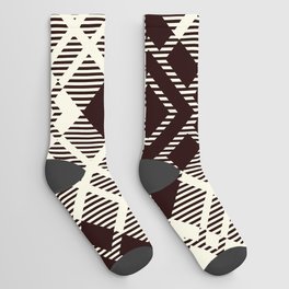 Black and White Square Pattern Socks