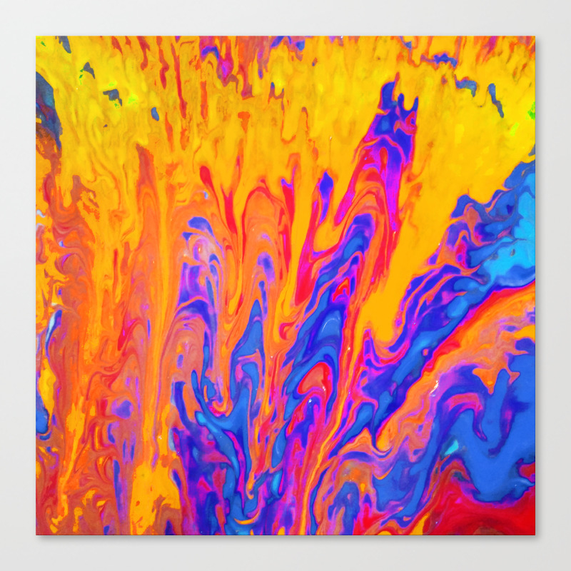 Over Active Brain Activity Fluid Abstract 60 Canvas Print By