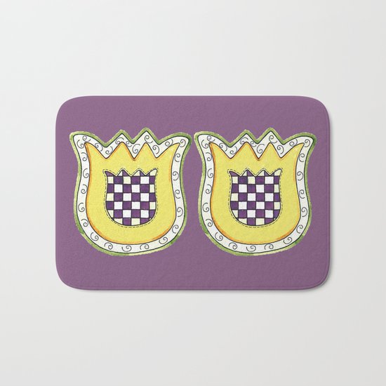 Yellow Tulip Bath Mat