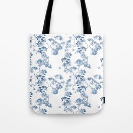 Chinoiserie in White Tote Bag