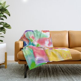 Watercolor Blotches Throw Blanket