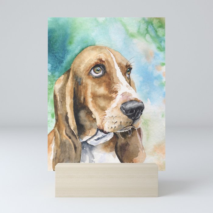 Bassett Hound Watercolor | Pillow Cover | Dogs | Home Decor | Custom Dog Pillow | Dog Mom | Hound Mini Art Print