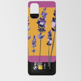 Lavender Design Pattern on Pink and Orange Android Card Case