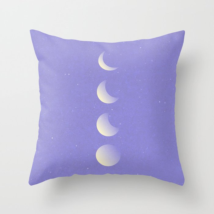 Mystic moon phase very peri Throw Pillow