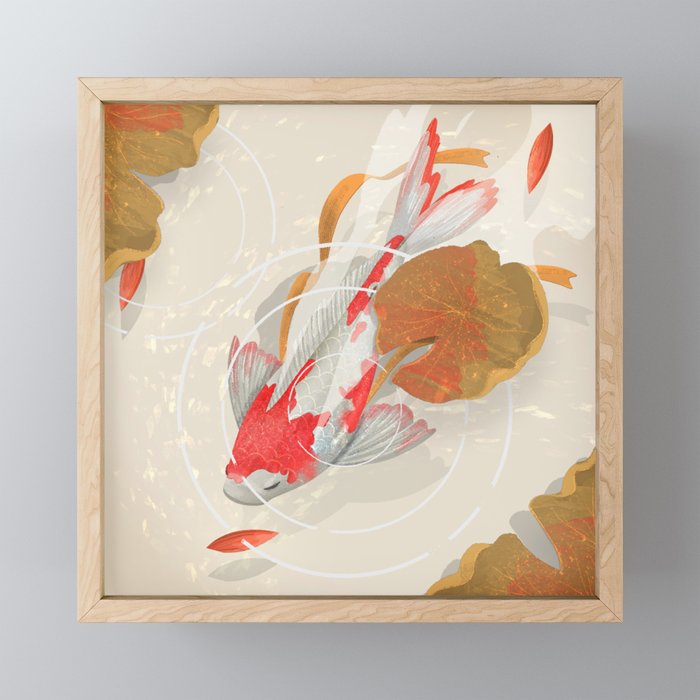 Koi Kannon Framed Mini Art Print