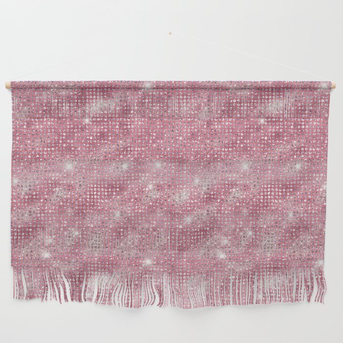 Pink Diamond Studded Glam Pattern Wall Hanging