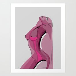 Pink Nudity Art Print