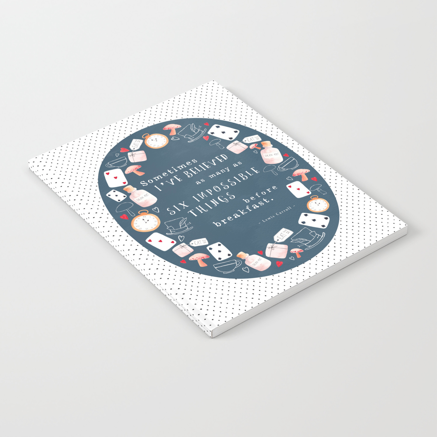 Alice In Wonderland Six Impossible Things Notebook By Viktoriarodek Society6