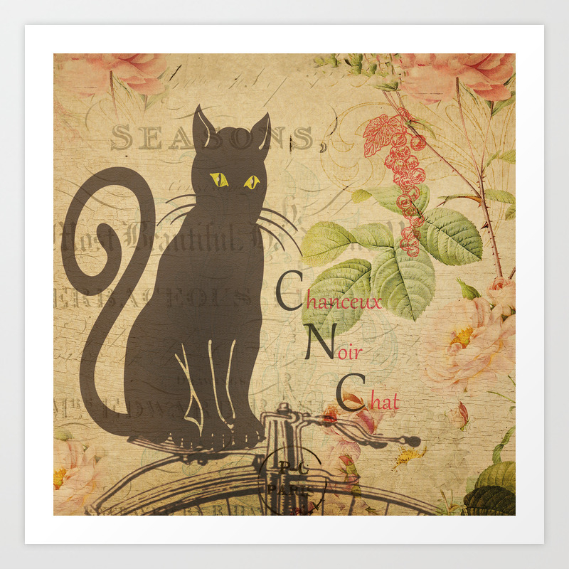 Chat Noir Black Cat French Collage Art Print By Digitaleffects Society6 Tons of awesome chat noir wallpapers to download for free. chat noir black cat french collage art print by digitaleffects