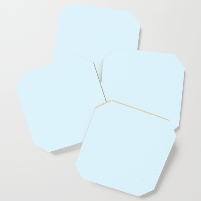 Powder Blue pale pastel solid color modern abstract pattern  Coaster