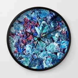 Colored Glass Stones Wall Clock
