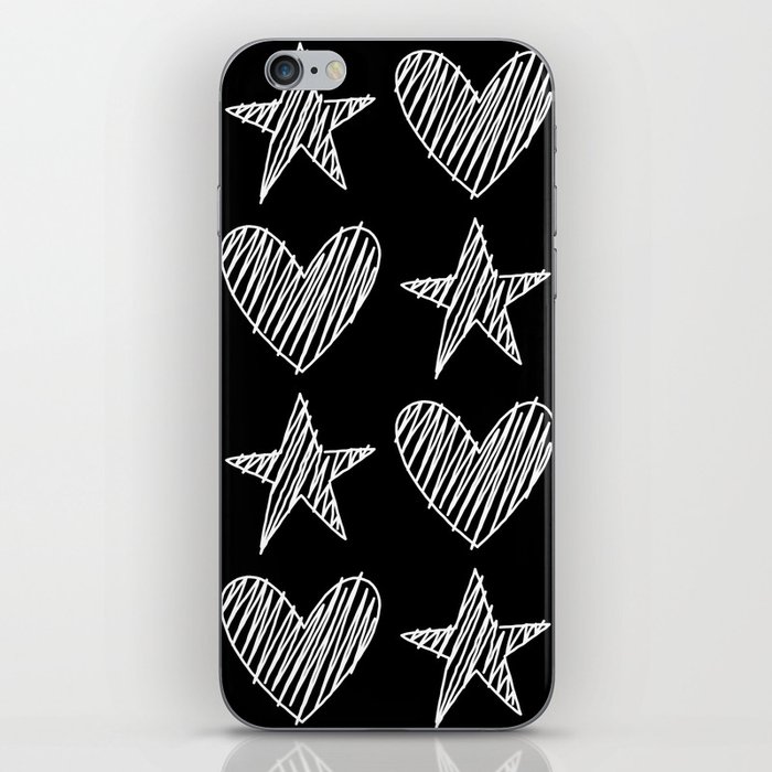 White Star And Heart Lover iPhone Skin