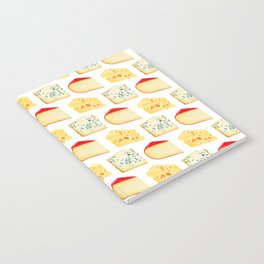 Cheese Pattern - White Notebook