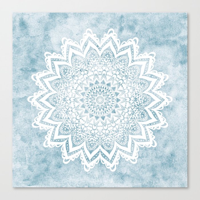 LIGHT BLUE MANDALA SAVANAH Leinwanddruck LIGHT BLUE MANDALA SAVANAH Leinwanddruck