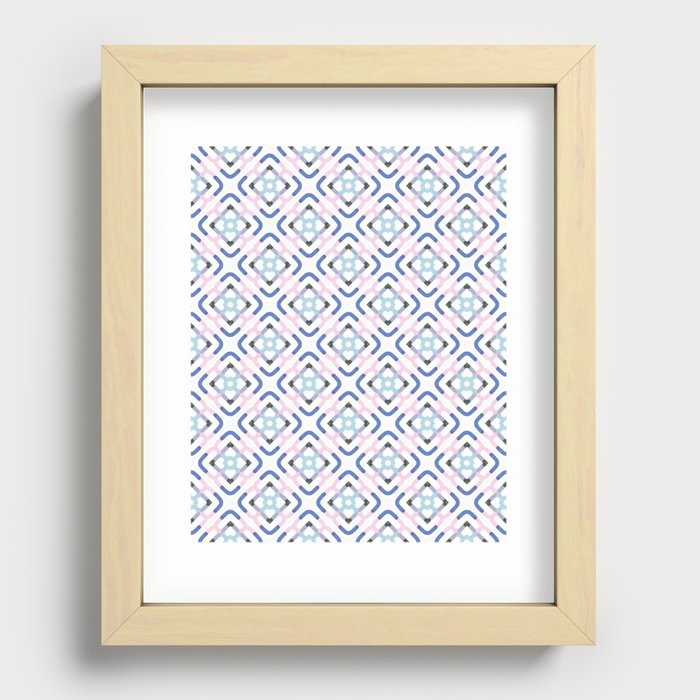 Pattern soft colors Recessed Framed Print