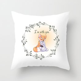 I'm with you Throw Pillow