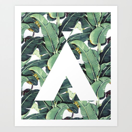 Banana Leaf Love Art Print