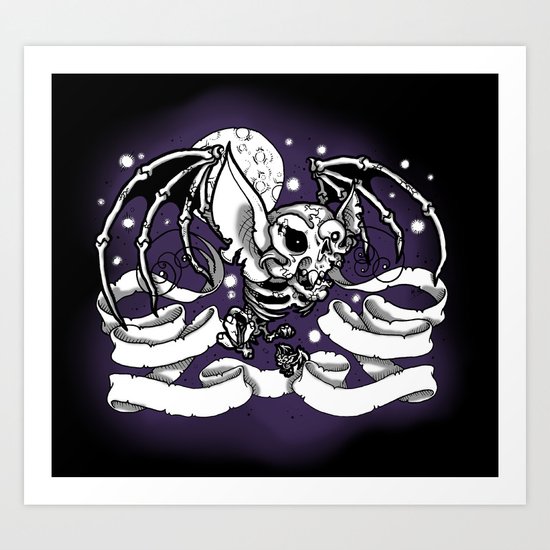 Skelebat Art Print
