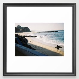 Lone Surfer Framed Art Print