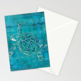 Denim Turtle Stationery Cards