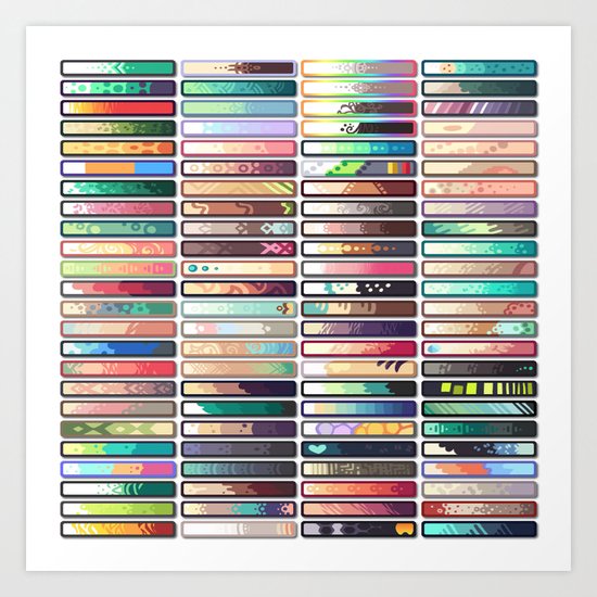 Colour palette Art Print