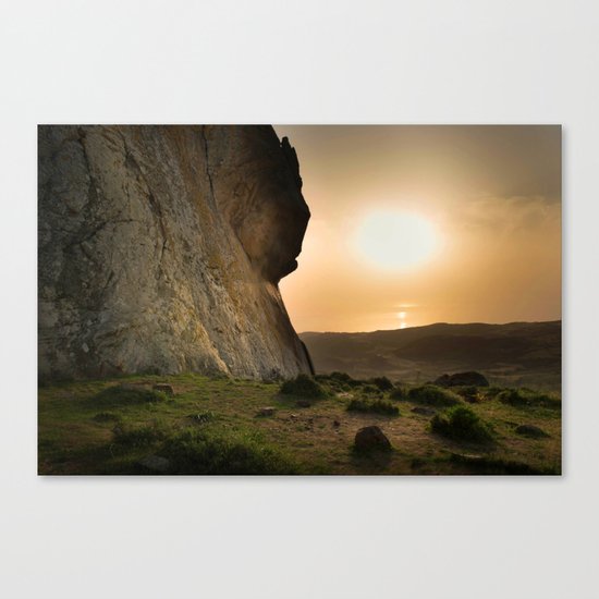 ISLAND STORIES XVIII Mountain Sunset view Canvas Print