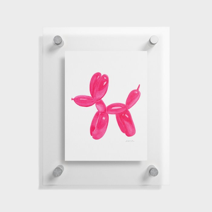 Balloon Dog Pink Floating Acrylic Print