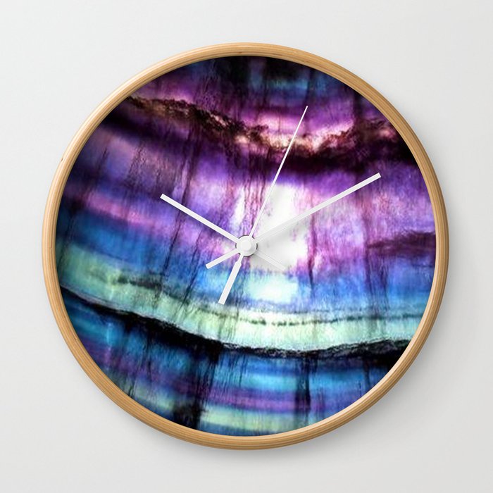 Rainbow Fluorite Wall Clock