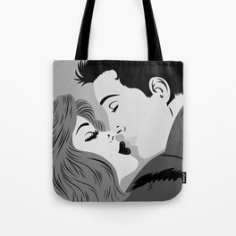 Kissing man and woman Tote Bag