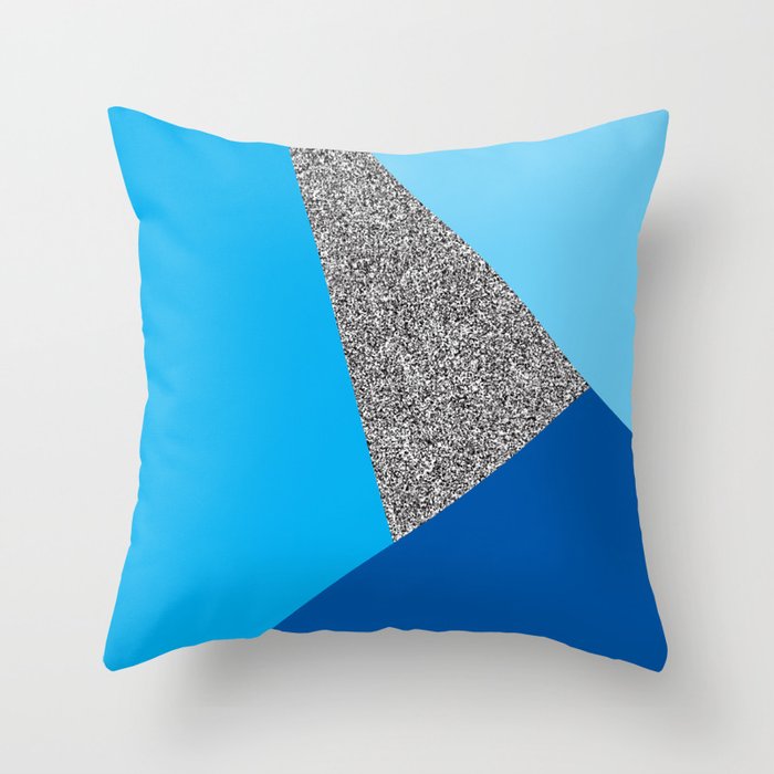Cool Glitter Sectors Throw Pillow