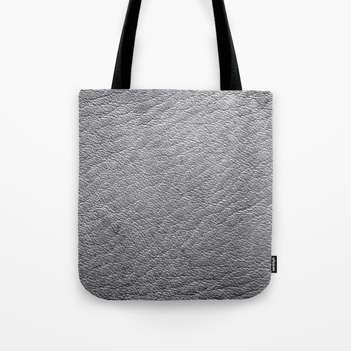 Modern Silver Leather Collection Tote Bag